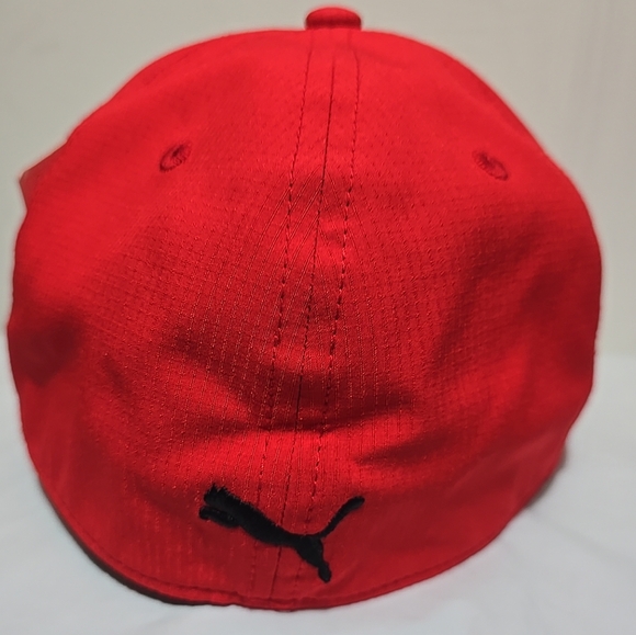 Red Puma Casual Cap With Black Logo - Picture 2 of 11